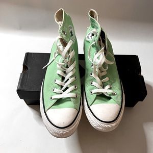 Converse Unisex Mint green; Men size 9 Women size 11